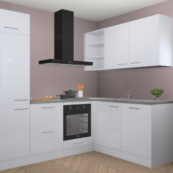 Sneeuwwitte hoogglans keuken Krakau 113682