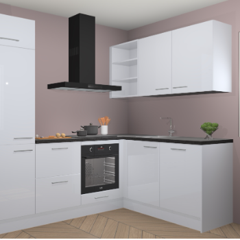 Sneeuwwitte hoogglans keuken Krakau 113683