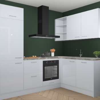 Sneeuwwitte hoogglans keuken Krakau 113689