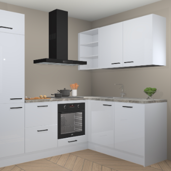 Sneeuwwitte hoogglans keuken Krakau 113699