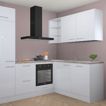 Sneeuwwitte hoogglans keuken Krakau 113685