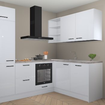 Sneeuwwitte hoogglans keuken Krakau 113700