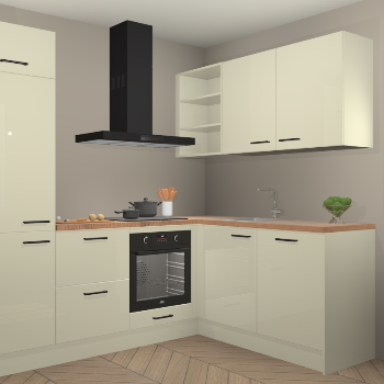 Magnolia hoogglans keuken Krakau 113789