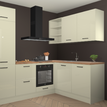 Magnolia hoogglans keuken Krakau 113790