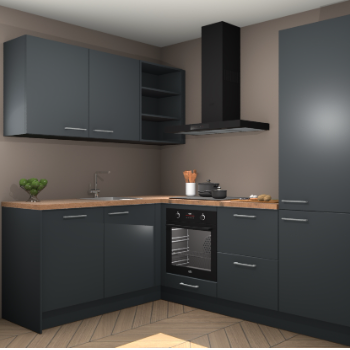 Onyxgrijze keuken Boekarest 114153