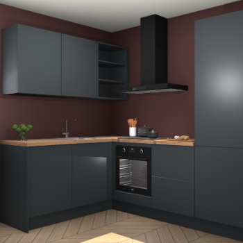 Onyxgrijze keuken Boekarest 114159