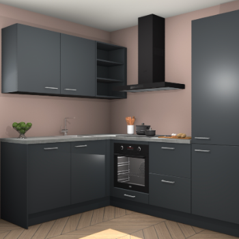 Onyxgrijze keuken Boekarest 114228