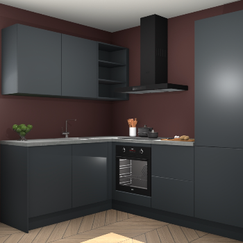 Onyxgrijze keuken Boekarest 114233