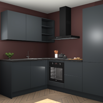 Onyxgrijze keuken Boekarest 114241