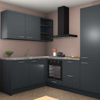 Onyxgrijze keuken Boekarest 114261