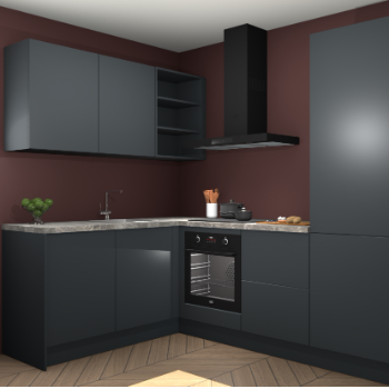 Onyxgrijze keuken Boekarest 114266