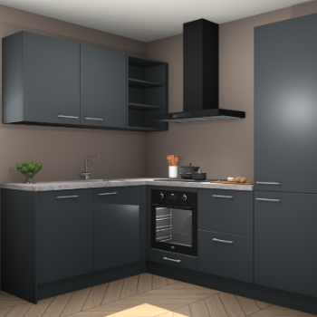 Onyxgrijze keuken Boekarest 114274