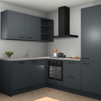 Onyxgrijze keuken Boekarest 114277