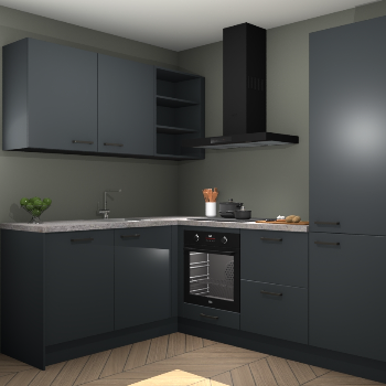 Onyxgrijze keuken Boekarest 114278