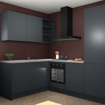 Onyxgrijze keuken Boekarest 114280