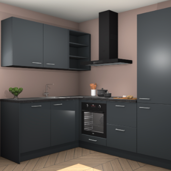 Onyxgrijze keuken Boekarest 114282