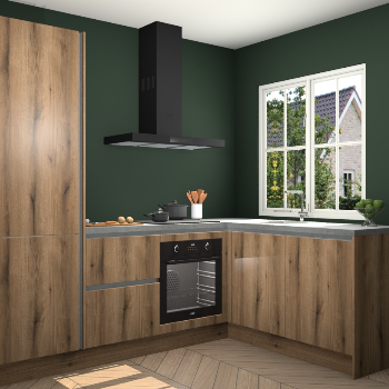 Goud Eiken  greeploze keuken Linz 113853