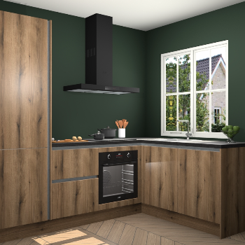 Goud Eiken  greeploze keuken Linz 113859