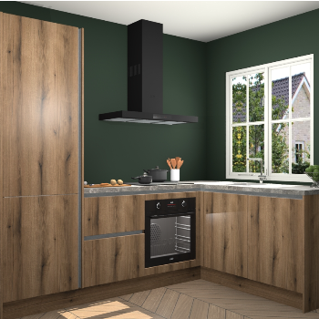 Goud Eiken  greeploze keuken Linz 113865