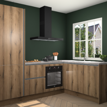 Goud Eiken  greeploze keuken Linz 113871