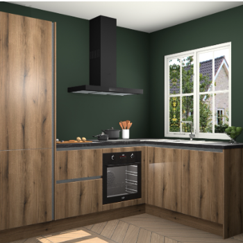 Goud Eiken  greeploze keuken Linz 113877