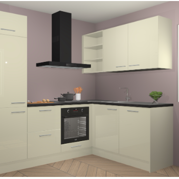 Magnolia hoogglans keuken Krakau 113822