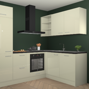 Magnolia hoogglans keuken Krakau 113827