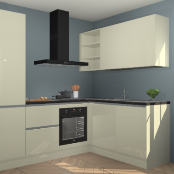 Magnolia hoogglans greeploze keuken Krakau 113832