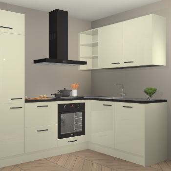 Magnolia hoogglans keuken Krakau 113837