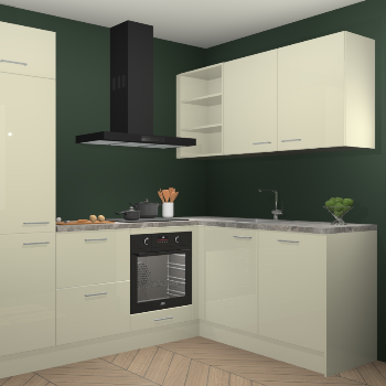 Magnolia hoogglans keuken Krakau 113828