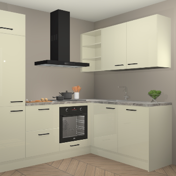 Magnolia hoogglans keuken Krakau 113838