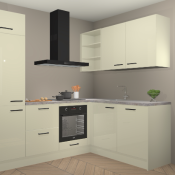 Magnolia hoogglans keuken Krakau 113839