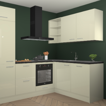 Magnolia hoogglans keuken Krakau 113830