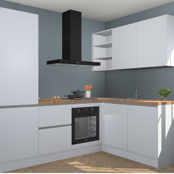 Sneeuwwitte greeploze keuken Krakau 113079