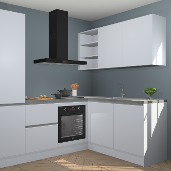 Sneeuwwitte greeploze keuken Krakau 113989