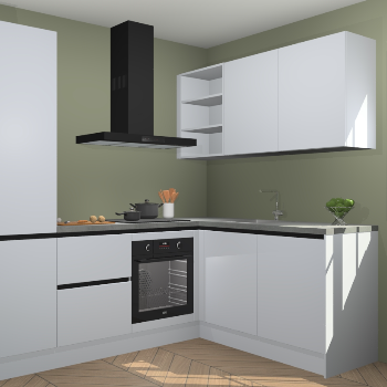 Sneeuwwitte greeploze keuken Krakau 114004