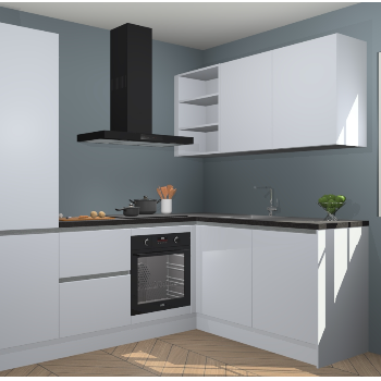 Sneeuwwitte greeploze keuken Krakau 113990