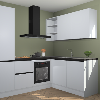 Sneeuwwitte greeploze keuken Krakau 114005