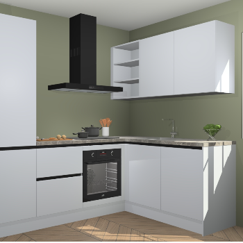 Sneeuwwitte greeploze keuken Krakau 114006