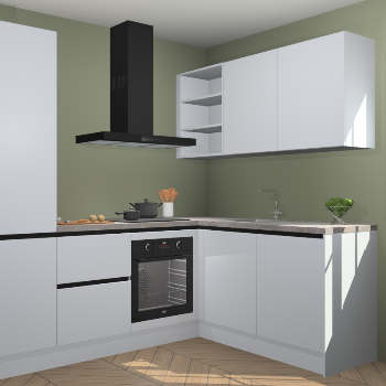 Sneeuwwitte greeploze keuken Krakau 114007