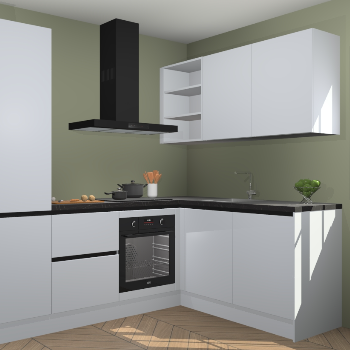 Sneeuwwitte greeploze keuken Krakau 114008