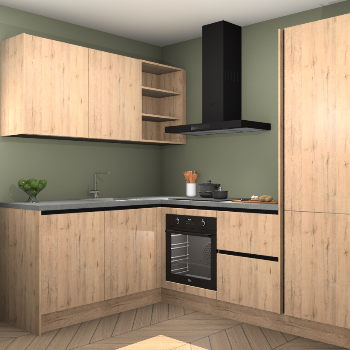 Madera Natuur greeploze keuken Boekarest 114429