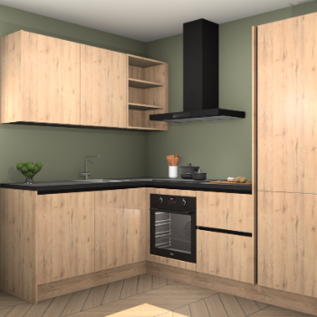 Madera Natuur greeploze keuken Boekarest 114442