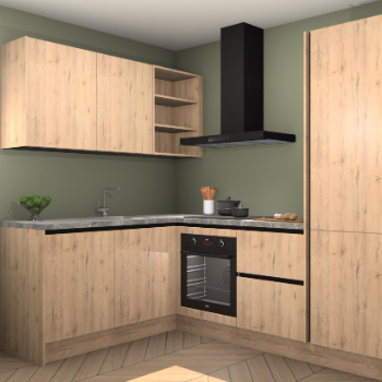 Madera Natuur greeploze keuken Boekarest 114450