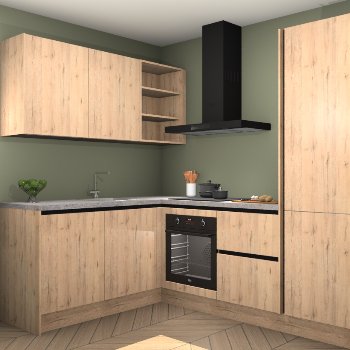 Madera Natuur greeploze keuken Boekarest 114465