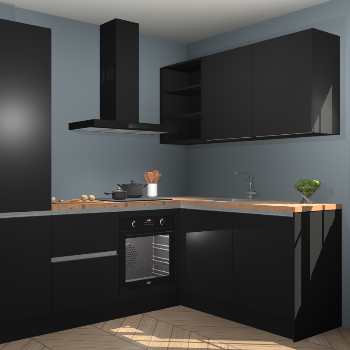 Zwarte greeploze keuken Krakau 114321