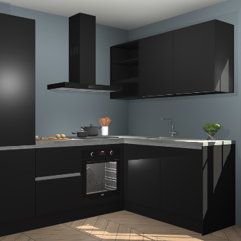 Zwarte greeploze keuken Krakau 114578