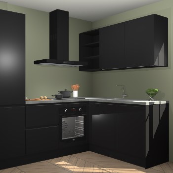 Zwarte greeploze keuken Krakau 114593