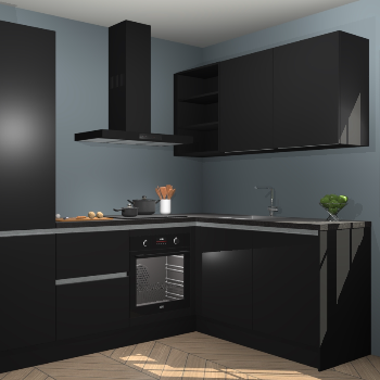 Zwarte greeploze keuken Krakau 114579