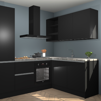 Zwarte greeploze keuken Krakau 114580